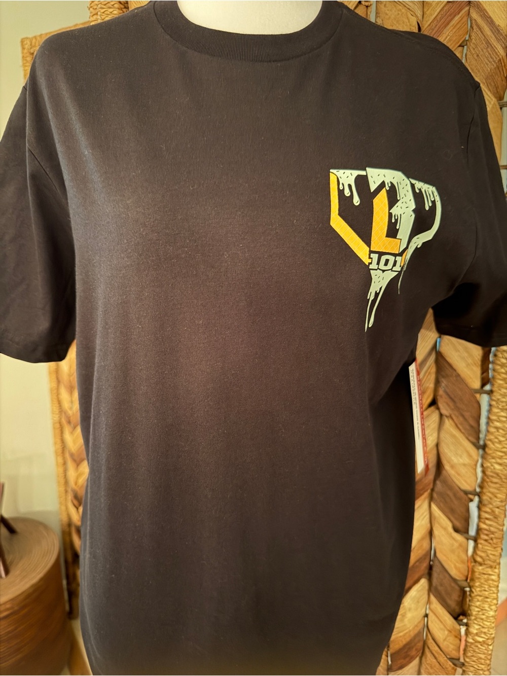 Men's BASEBALL LIFESTYLE Black Graphic Crew Neck T‑Shirt